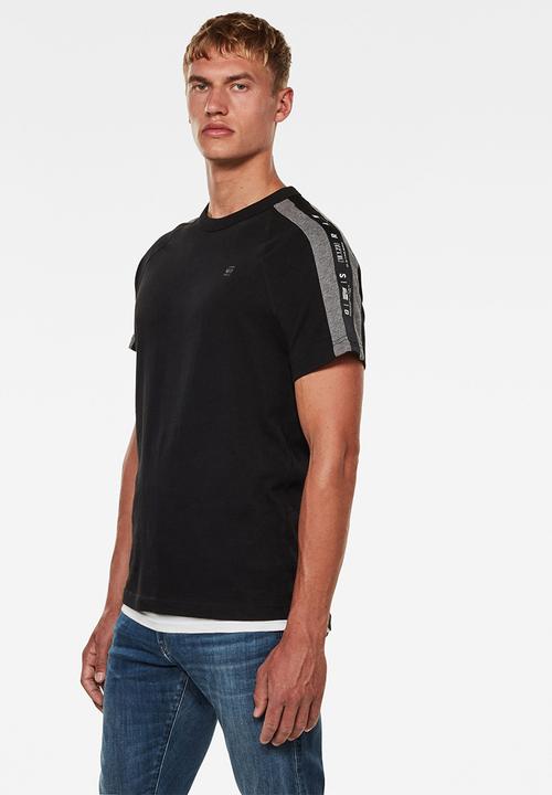G-STAR - Sport tape logo + r short sleeve tee - black