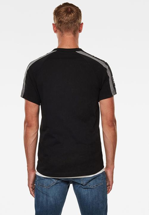 G-STAR - Sport tape logo + r short sleeve tee - black
