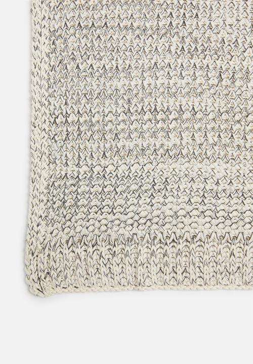 Sixth Floor - Luna knitted throw - grey