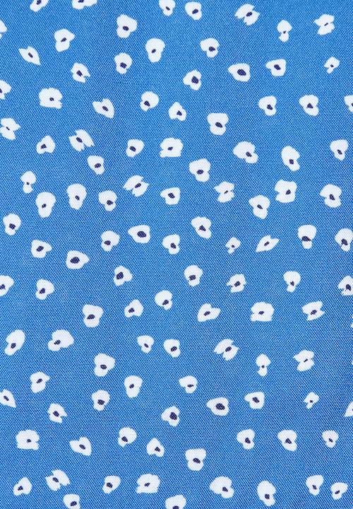 Superbalist - Tie back v-neck dress with tier - blue & white