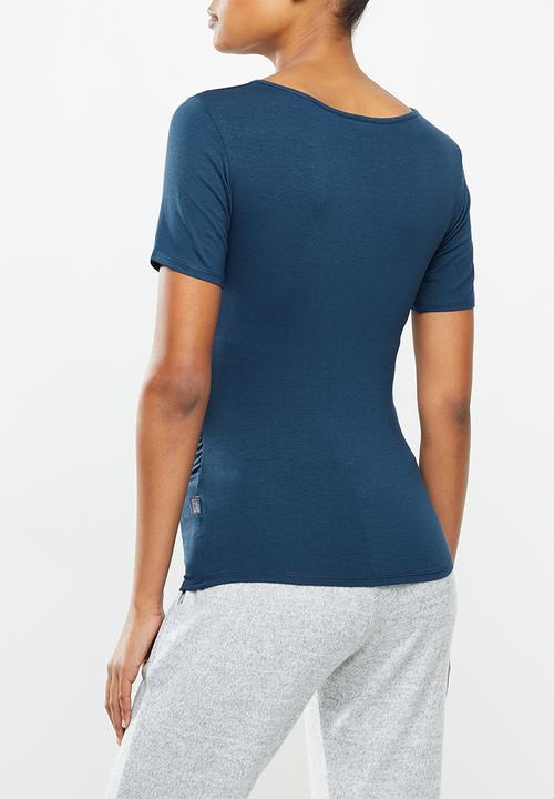 Cherry Melon - Jewel neck top - indigo