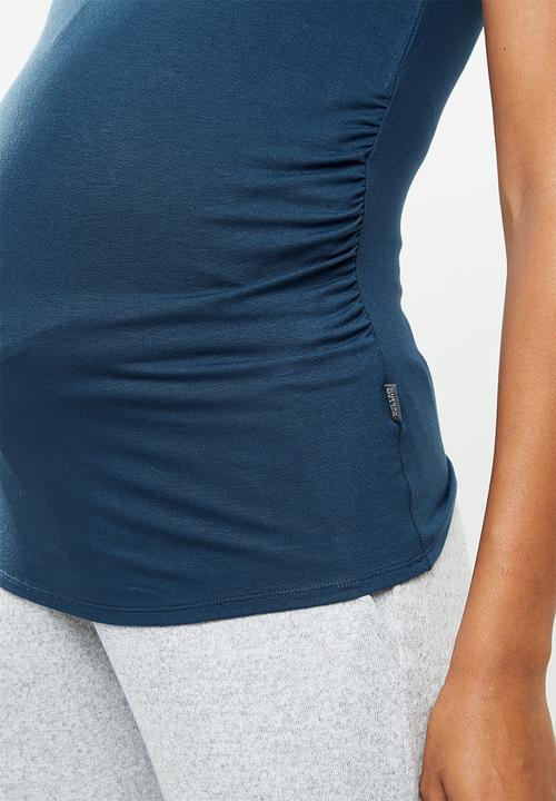 Cherry Melon - Jewel neck top - indigo