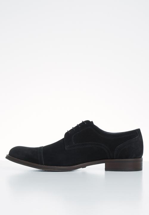 POLO - Clinton plain vamp lace up - black