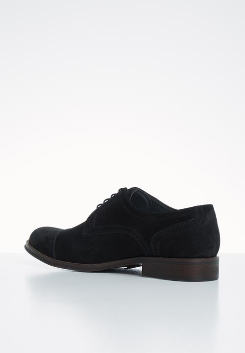 POLO - Clinton plain vamp lace up - black