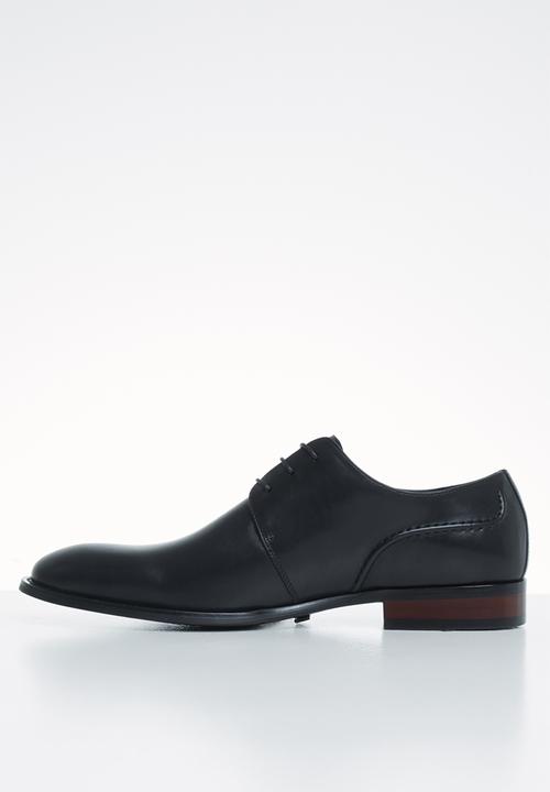 POLO - Carlos plain vamp lace up - black