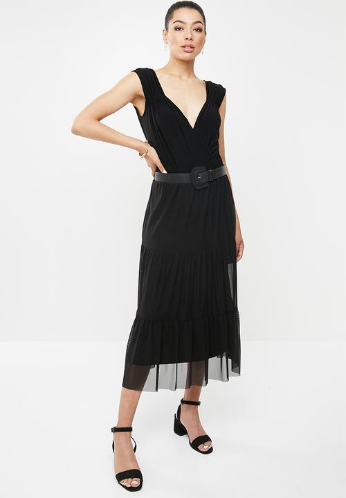 MILLA - Wrap bodysuit - black
