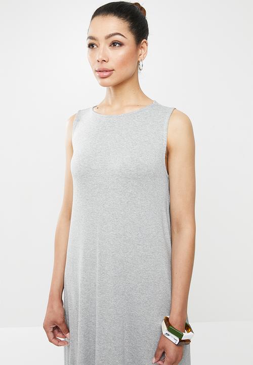 edit - Highneck pocket swing dress - grey 