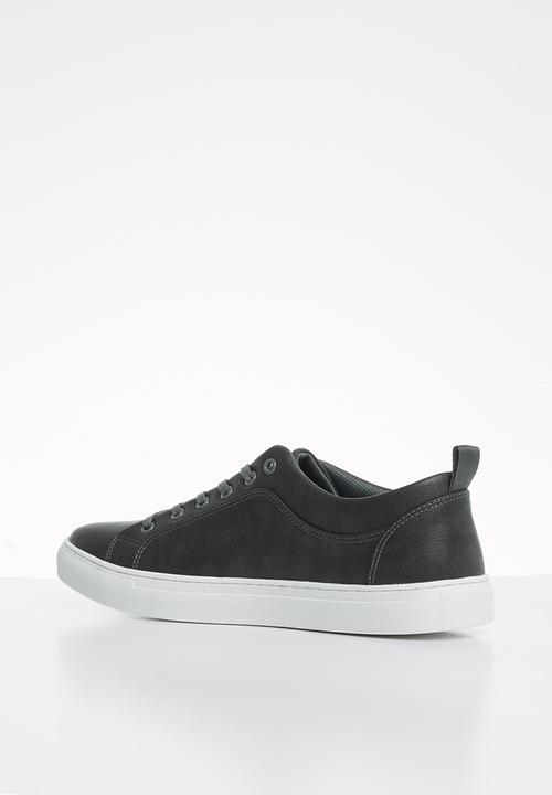 POLO - Tyler plain vamp lace sneaker - grey
