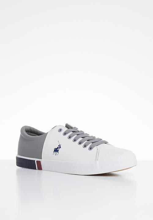 POLO - Brandon colour block sneaker - white & grey 