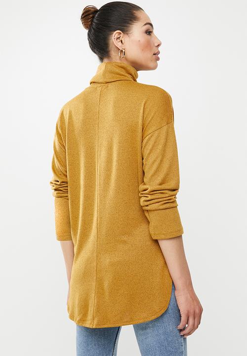edit - Long sleeve turtleneck top - mustard