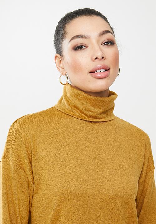 edit - Long sleeve turtleneck top - mustard