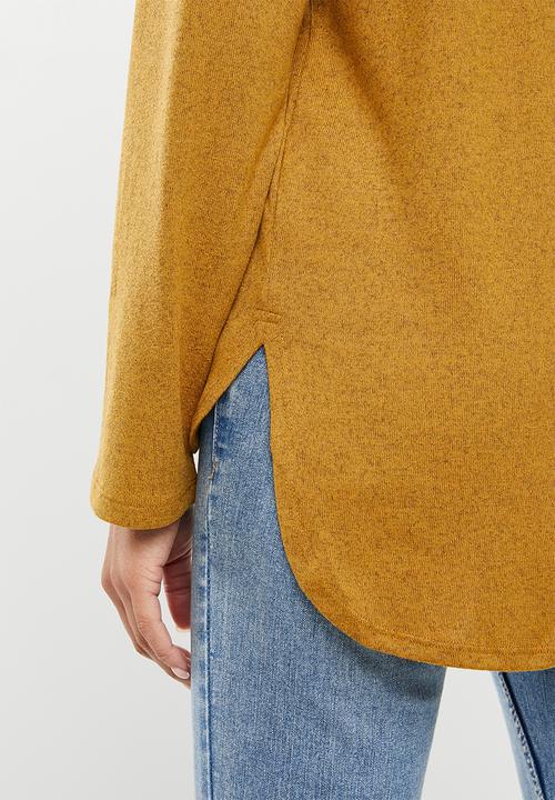 edit - Long sleeve turtleneck top - mustard