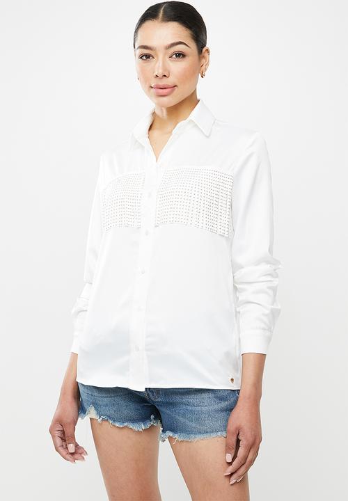 SISSY BOY - Fringe binge shirt - white