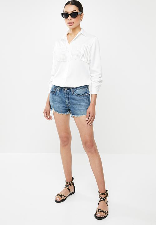 SISSY BOY - Fringe binge shirt - white