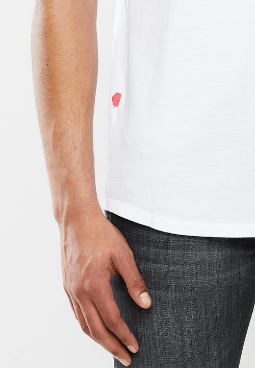 S.P.C.C - Edgerton signature scooped hem T-shirt - white