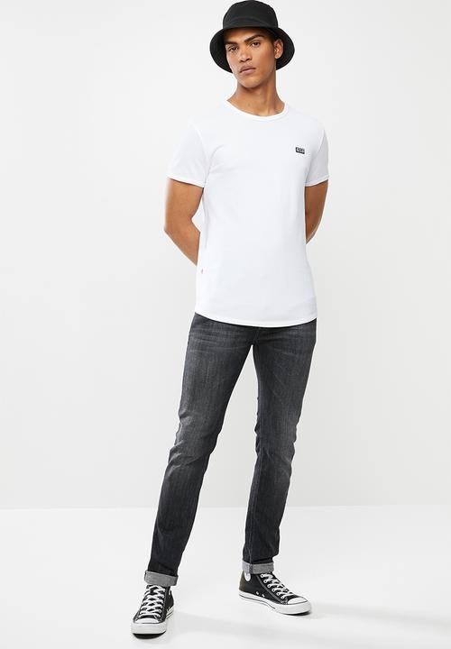 S.P.C.C - Edgerton signature scooped hem T-shirt - white