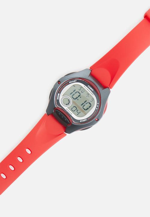 Casio - Kids 50m digital stop watch - red