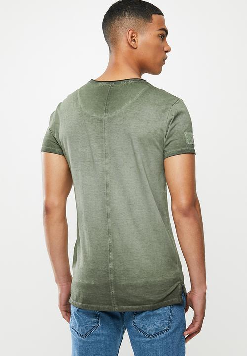 S.P.C.C - Keats premium stepped hem T-shirt - khaki 