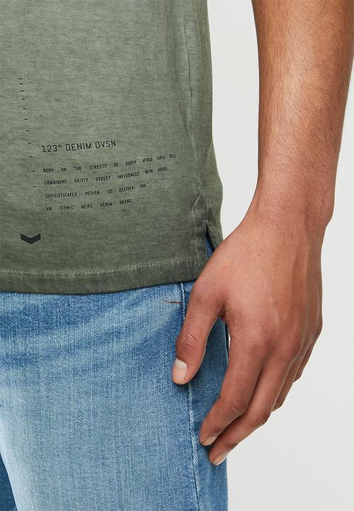 S.P.C.C - Keats premium stepped hem T-shirt - khaki 
