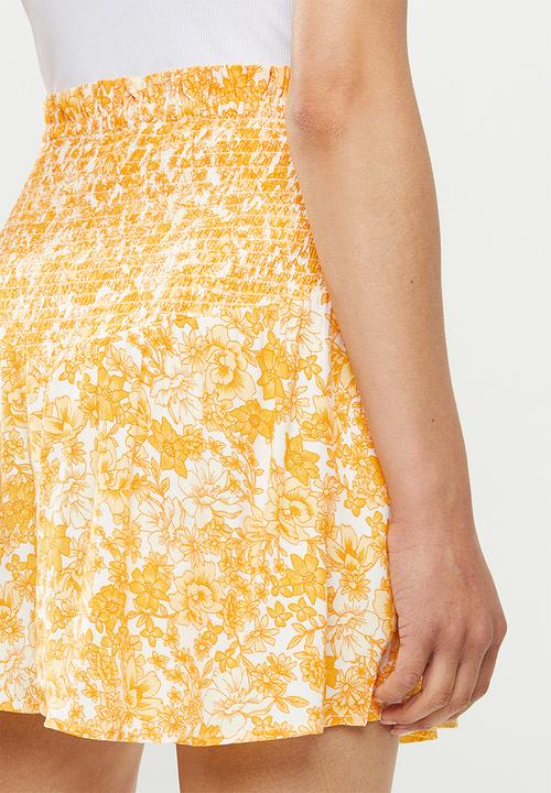 Cotton On - Selma shirred mini skirt - yellow
