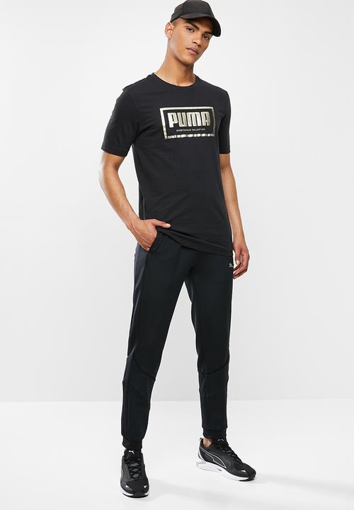 PUMA - Gold graphic tee - black