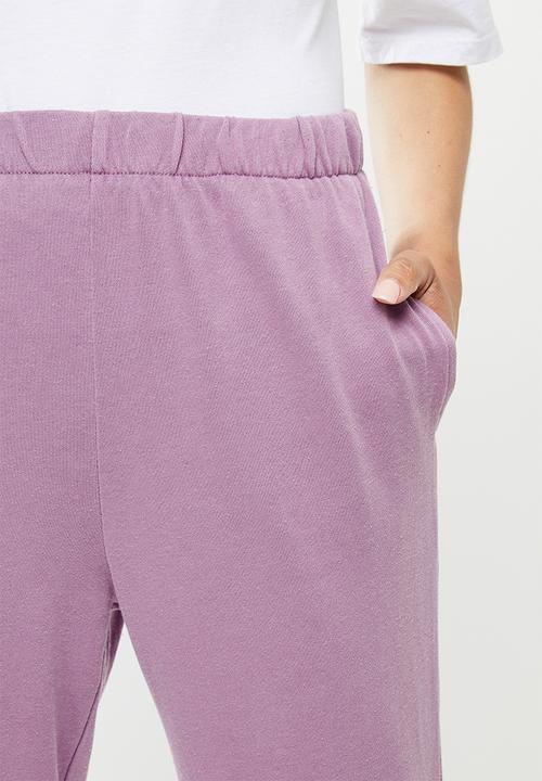 Cotton On - High waisted trackpant - purple
