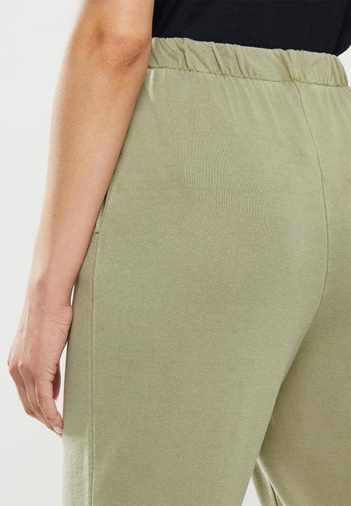 Cotton On - High waisted track pant - sage