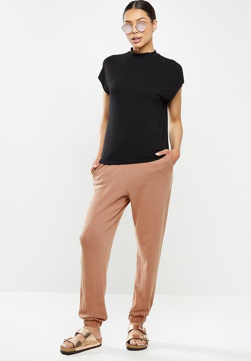 Cotton On - High waisted trackpant - rust tan/pigment dye
