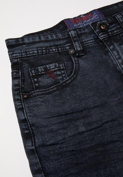 SOVIET - Boys denim short - dark blue