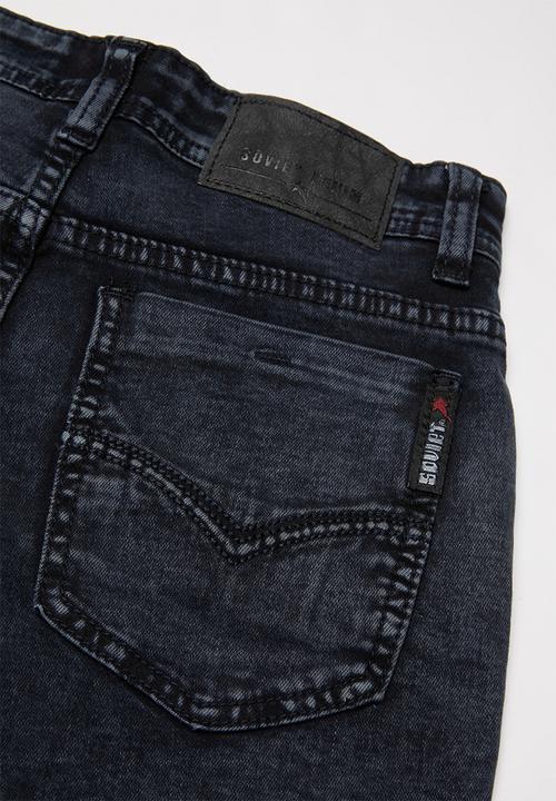 SOVIET - Boys denim short - dark blue