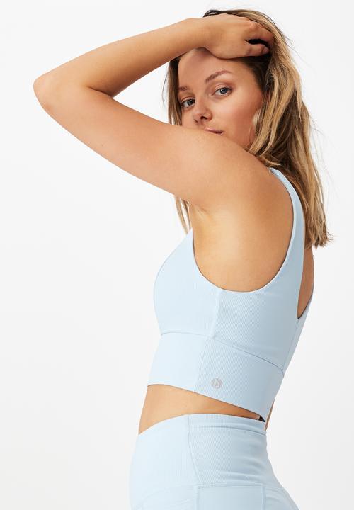 Cotton On - Rib V-neck vestlette - baby blue