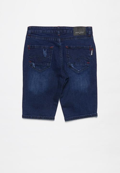 SOVIET - Boys don denim short - blue