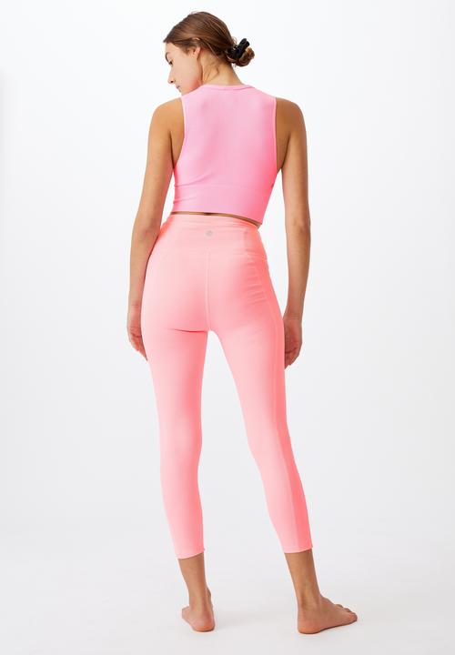 Cotton On - Rib pocket 7/8 tight - pink pop