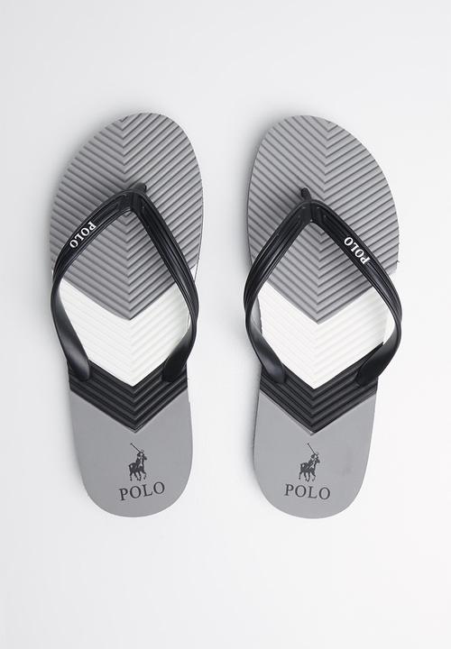 POLO - Phil colour blocked flop flop - grey