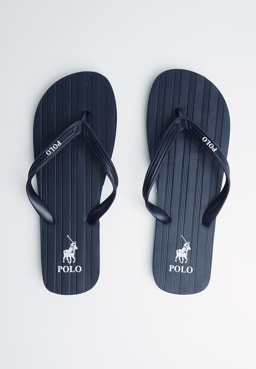 POLO - Andy plain striped flip flop - navy