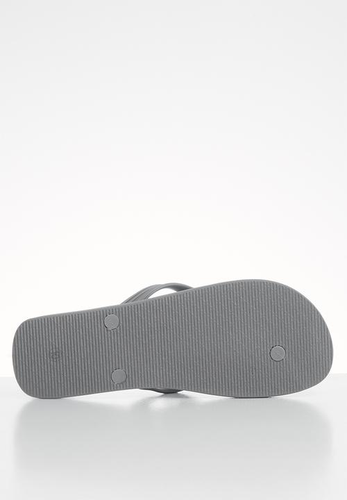 POLO - Andy plain striped flip flop - grey