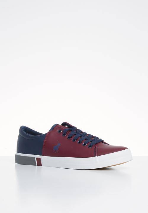 POLO - Brandon colour block sneaker - burgundy