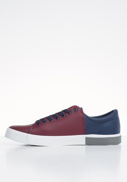 POLO - Brandon colour block sneaker - burgundy