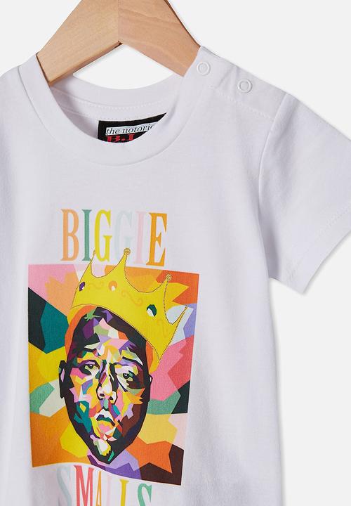 Cotton On - Jamie short sleeve tee - white abstract biggie