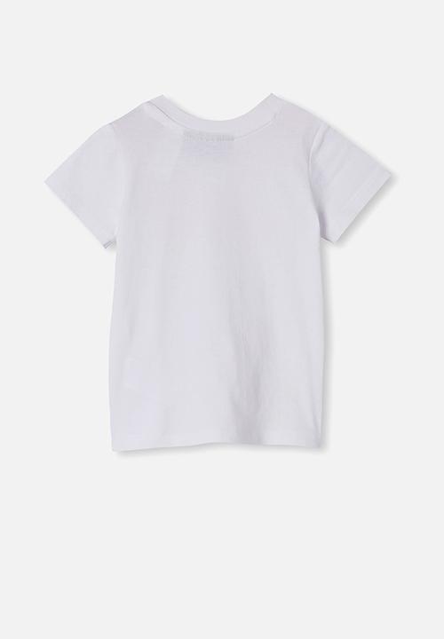 Cotton On - Jamie short sleeve tee - white abstract biggie