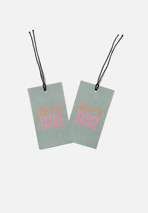 Typo - Jumbo gift tag pack - merry everything