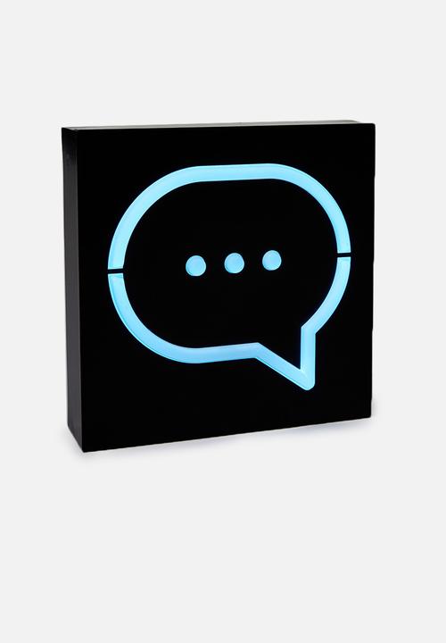 Typo - Metal block light - message bubble