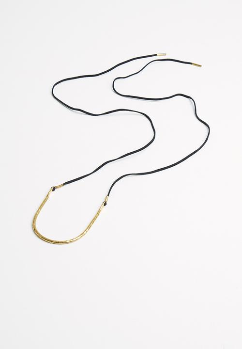 Matter of Fakt - Half moon neck tie - brass & black 