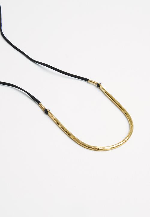 Matter of Fakt - Half moon neck tie - brass & black 