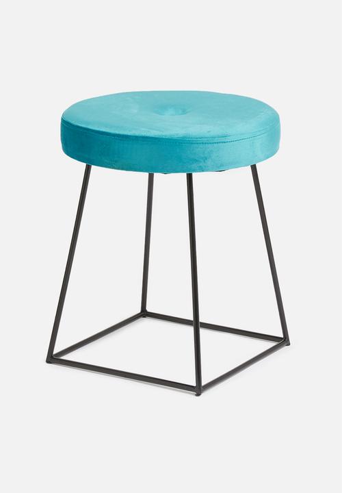 Sixth Floor - Button stool - teal