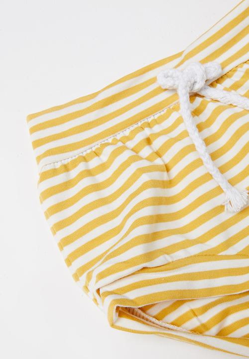Baby Star - Ribbed tee & stripe shorts set - multi