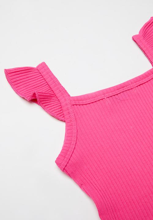 Baby Star - Girls 2 piece ruffle set - pink