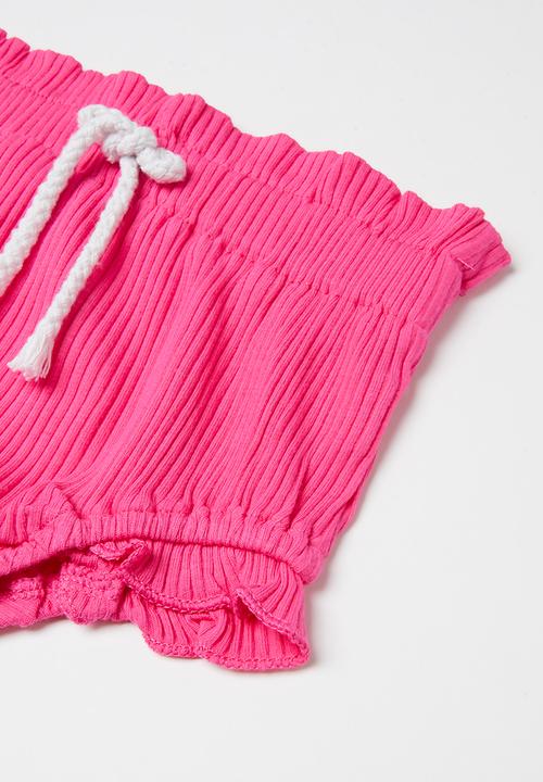 Baby Star - Girls 2 piece ruffle set - pink