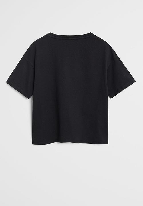 MANGO - Bull short sleeve tee - black