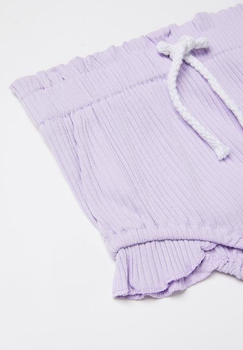 Baby Star - Girls 2 piece ruffle set - purple